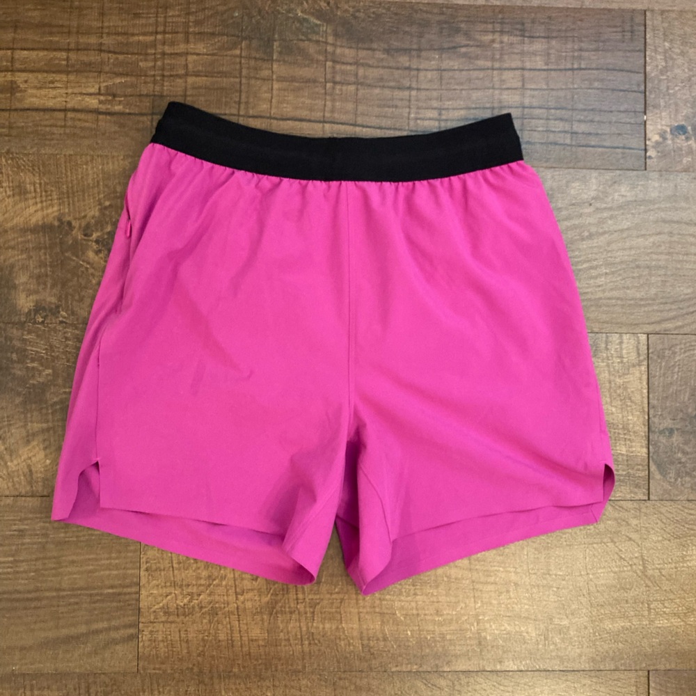 all in motion Pink Magenta Athletic Shorts w/ Black Drawstring Waistband Size S